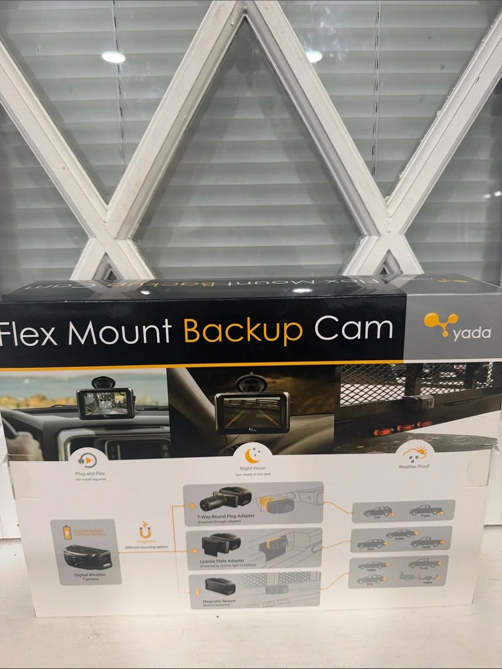 Ada Flex Mount Backup Cam - Black and Orange
